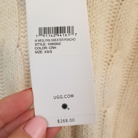 NWT UGG Weslynn Sweater Poncho - Picture 3 of 5
